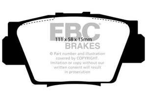 EBC 91-96 Acura NSX 3.0L Bluestuff Rear Brake Pads