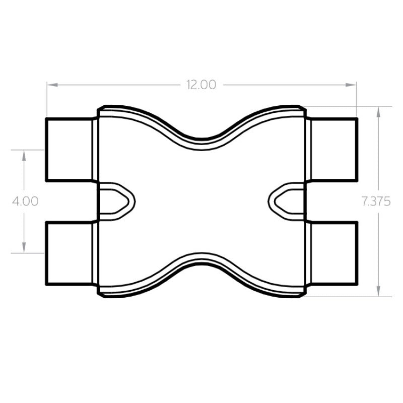 MagnaFlow Smooth Trans X 2.5/2.5 X 12 SS