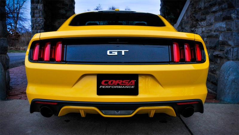 Corsa 2015-2017 Ford Mustang GT Fastback 5.0 3in Xtreme Cat Back Exhaust w/ Dual Black 4.5in Tips