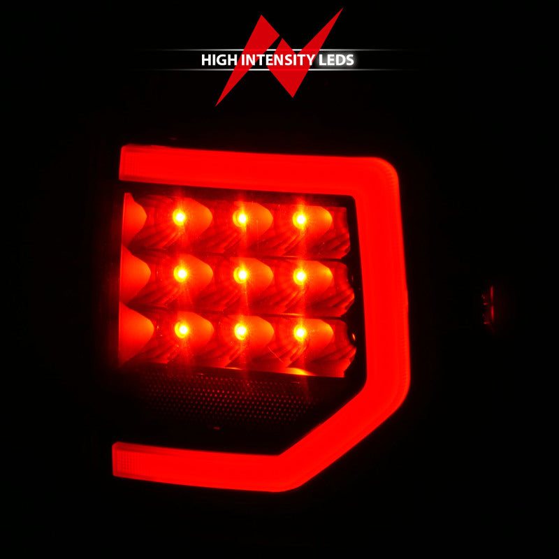 ANZO 07-11 Toyota Tundra Full LED Taillights Black Housing Smoke Lens G2 (w/C light Bars)