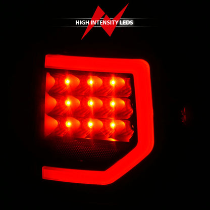 ANZO 07-11 Toyota Tundra Full LED Taillights Black Housing Smoke Lens G2 (w/C light Bars)