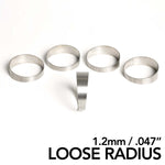 Ticon Industries 2.13in Diameter 2D Loose Radius 1.2mm/.047in Titanium Pie Cut - 5pk