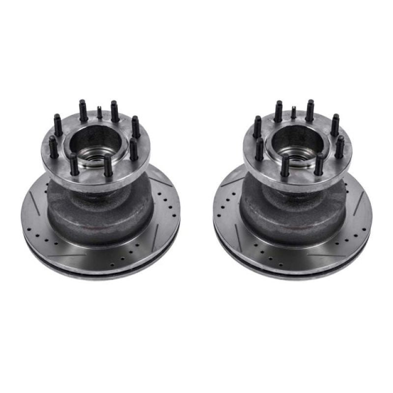 Power Stop 03-05 Ford E-350 Club Wagon Front Evolution Drilled & Slotted Rotors - Pair
