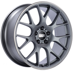 BBS CH-R 20x9 5x112 ET25 Satin Titanium Polished Rim Protector Wheel -82mm PFS/Clip Required