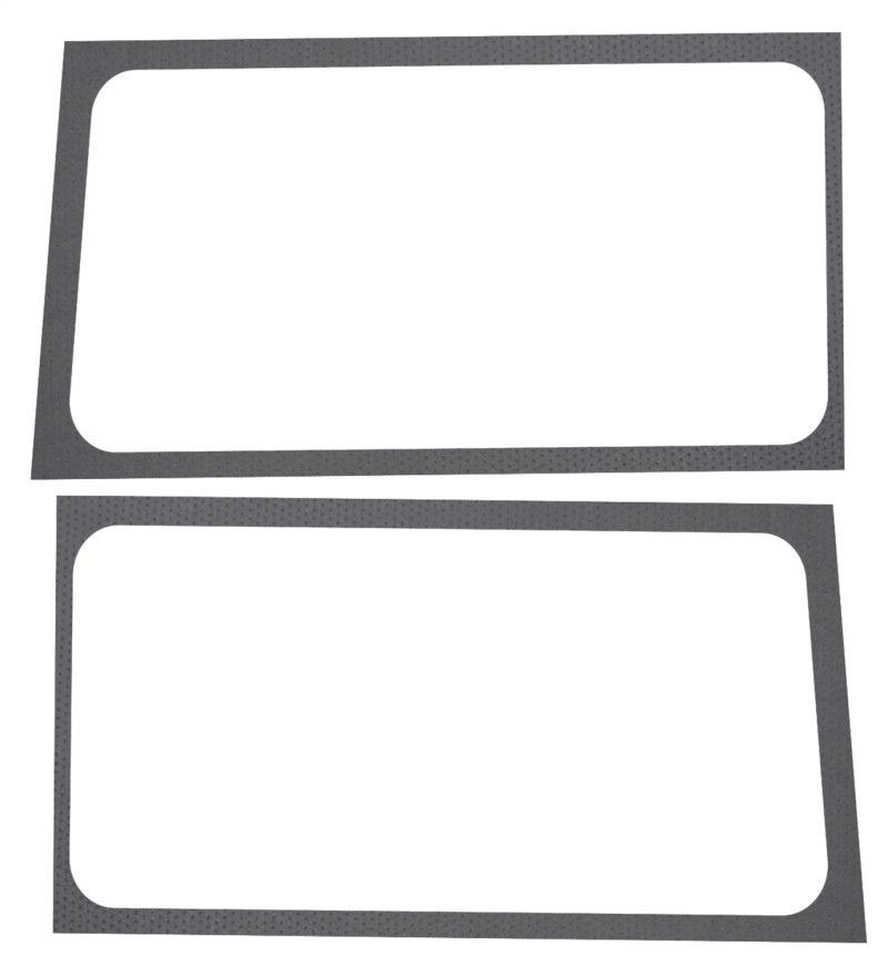 DEI 18-23 Jeep Wrangler JL 2-Door Boom Mat Rear Side Window Trim - 2 Piece - Gray Leather Look