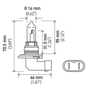 Hella Optilux HB3 9005 12V/65W XY Xenon Yellow Bulb