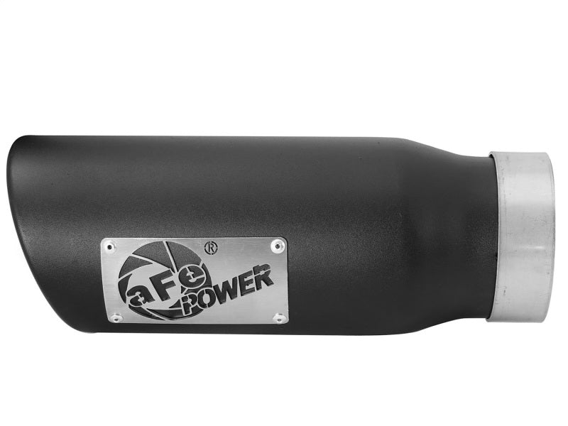 aFe MACHForce-XP 3.5in 409 Stainless Steel Exhaust Tip 3.5in x 4.5in Out x 12in L Clamp-On