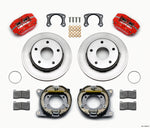 Wilwood Dynapro Lug Mount P/S Park Brake Kit Red Big Ford New 2.38in Off Bronco 5 x 5.50