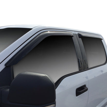 Westin 2015-2018 Ford F-150 SuperCrew Slim Wind Deflector 4pc - Smoke