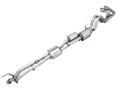 AWE Tuning 16-22 Toyota Tacoma 0FG Cat-Back Exhaust w/ BashGuard - Dual Chrome Silver Tips