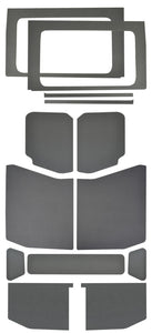 DEI 18-23 Jeep Wrangler JL 4-Door Boom Mat Complete Headliner Kit - 13 Piece - Gray Leather Look