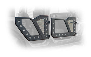 DV8 Offroad Jeep 18+ Wrangler JL / 20+ Gladiator JT Rear Rock Doors w/ Perforated Aluminum Mesh