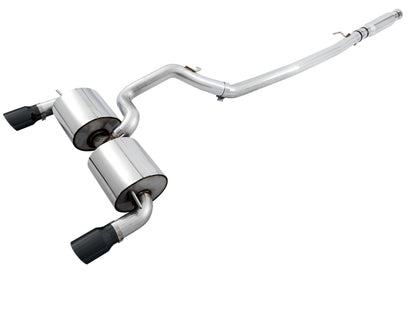 AWE Tuning Ford Focus RS Touring Edition Cat-Back Exhaust - Resonated - Diamond Black Tips