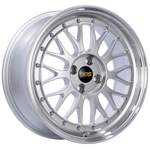 BBS LM 17x7.5 4x100 ET40 Diamond Silver Center Diamond Cut Lip Wheel -70mm PFS/Clip Required