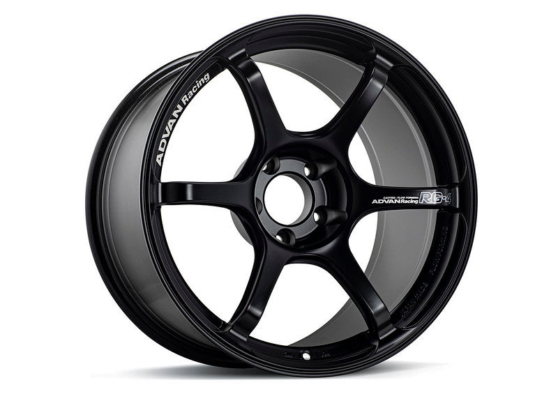 Advan RG-4 18x9.5 +25 5-112 Semi Gloss Black Wheel