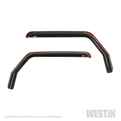 Westin 2018-2019 Jeep Wrangler JL In-Channel Wind Deflector 2pc - Smoke