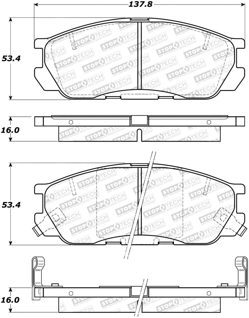 StopTech Street Brake Pads - Rear