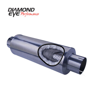 Diamond Eye MFLR 5inID SGL IN/SGL OUT 7inDIA X 24in BODY 30in LENGTH PERF SLOTTED ENDS 409 SS