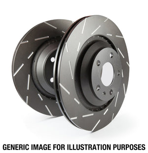 EBC 91-95 Volvo 940 (ABS) 2.3 (Girling) (Multilink Rear Suspension) USR Slotted Rear Rotors