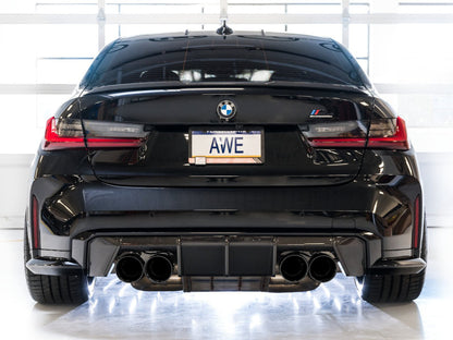 AWE Tuning SwitchPath Cat-Back Exhaust for BMW G8X M3/M4 - Diamond Black Tips