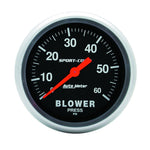 Autometer Sport Comp Mechanical 2 5/8in 60 psi Blower Pressure Gauge