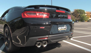 QTP 16-18 Chevrolet Camaro SS 6.2L 304SS Screamer Axle Back Exhaust w/4in Quad Tips