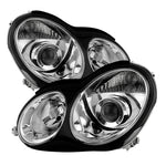 Xtune Mercedes W203 C Class Sedan 01-05 Projector Headlights -Chrome PRO-JH-MBW203-C