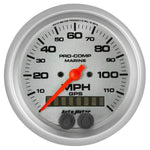 Autometer Marine Silver Ultra-Lite 3-3/8in 120MPH GPS Speedometer Gauge