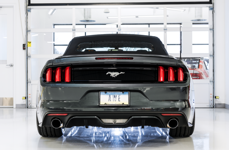 AWE Tuning S550 Mustang EcoBoost Axle-Back Exhaust - Touring Edition (Chrome Silver Tips)