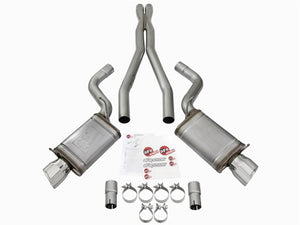 aFe Mach Force-Xp 3in CB Stainless Steel Dual Exhaust System w/Polished Tips 09-15 Cadillac CTS-V