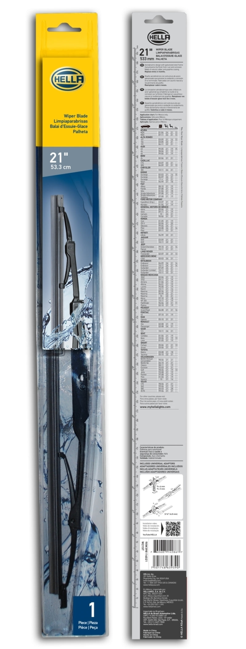 Hella Standard Wiper Blade 21in - Single