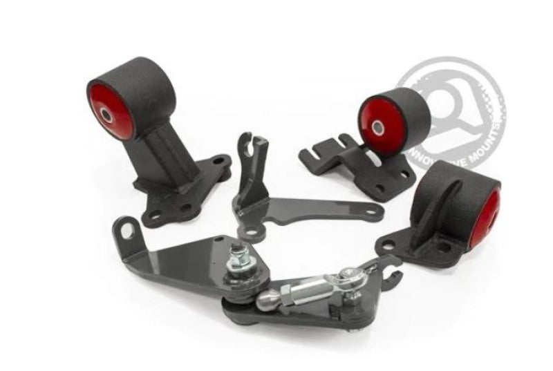 Innovative 90-93 Integra B-Series Black Steel Mounts 75A Bushings (Auto to Manual Hydro Actuator)