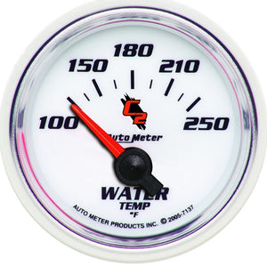 Autometer C2 2-1/16in Electric 100-250 Deg F Water Temperature Gauge
