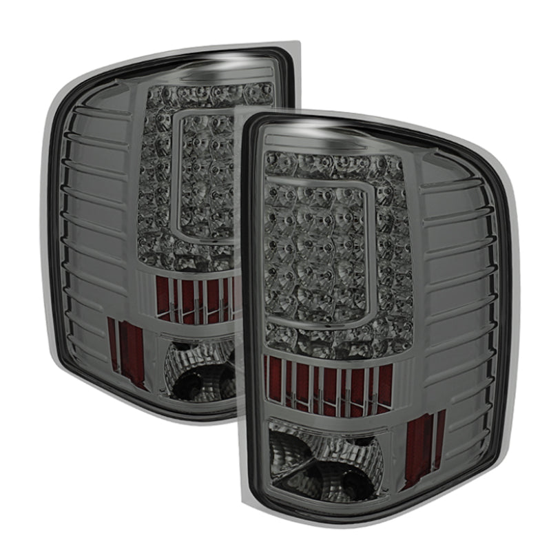 Xtune Chevy Silverado 07-13 LED Tail Lights Smoke ALT-ON-CS07-LED-SM