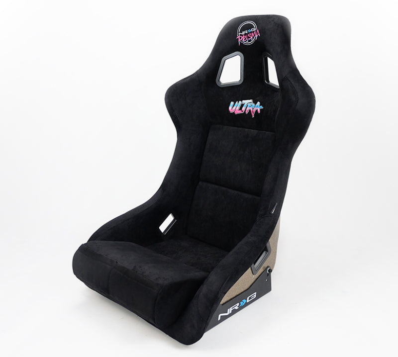 NRG FRP Bucket Seat ULTRA Edition - Large (Black Alcantara/Gold Glitter Back)