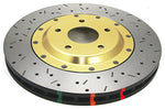 DBA 97-04 Corvette C5/C6 Front Drilled & Slotted 5000 Series 2 Piece Rotor Assembled w/ Gold Hat