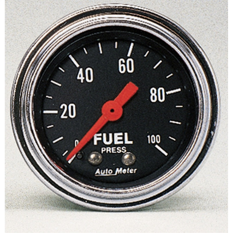 AutoMeter Gauge Fuel Pressure 2-1/16in. 100PSI Mechanical Traditional Chrome