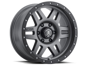 ICON Six Speed 17x8.5 5x5 -6mm Offset 4.5in BS 94mm Bore Titanium Wheel