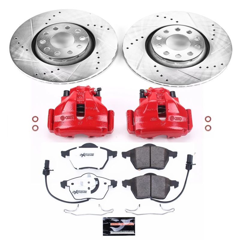 Power Stop 98-99 Audi A6 Front Z26 Street Warrior Brake Kit w/Calipers