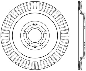 StopTech Premium High Carbon 13-14 Ford Mustang/Shelby GT500 Left Rear Disc Slotted Brake Rotor