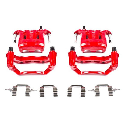Power Stop 03-04 Infiniti M45 Front Red Calipers w/Brackets - Pair