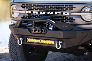 DV8 Offroad 2021+ Ford Bronco Modular Front Bumper Winch Capable w/ Auxiliary Light Mounts