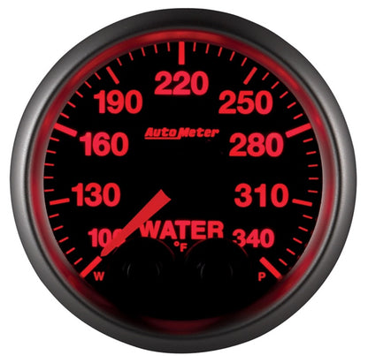 Autometer Elite 52mm 100-340 Deg F Water Temperature Peak and Warn Gauge w/ Electronic Control