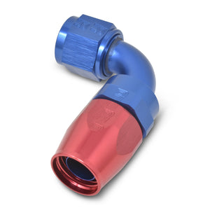 Russell Performance -12 AN Red/Blue 90 Degree Full Flow Hose End