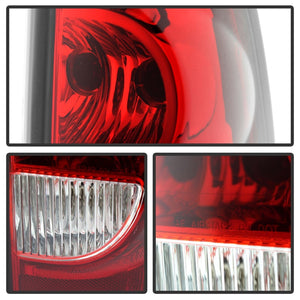 Xtune Chevy Silverado 1500-2500-3500 03-06 OEM Style Tail Lights Red Clear ALT-JH-CS03-OE-RC