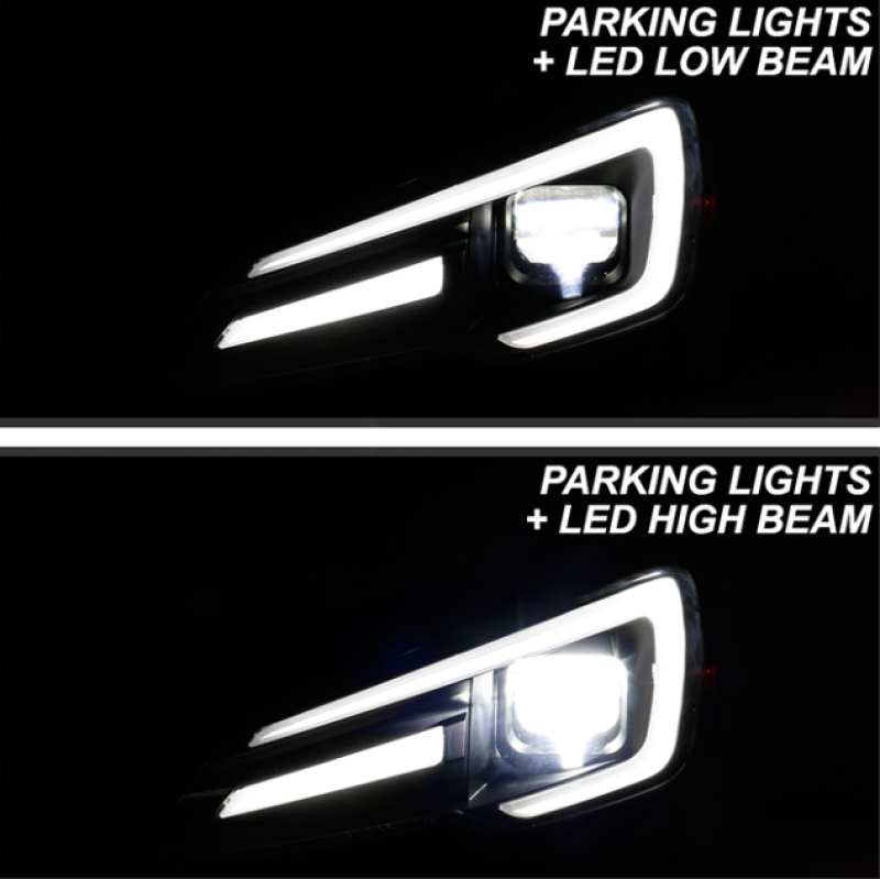 Spyder Subaru Impreza WRX 15-20 LED High-Power LED Headlights-Black PRO-YD-SWRX15LEDAP-SBSEQ-BK