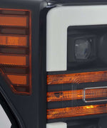 AlphaRex 17-19 Ford F-250 SD PRO-Series Proj Headlight Plnk Style Matte Blk w/Activ Light/Seq Signal
