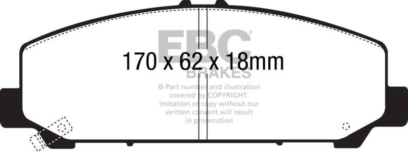 EBC 06-07 Infiniti QX56 5.6 (Akebono) Ultimax2 Front Brake Pads