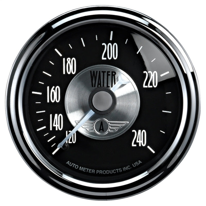 Autometer Prestige Series Black Diamond 2-1/16in 120-240 Deg F Water Temp Gauge