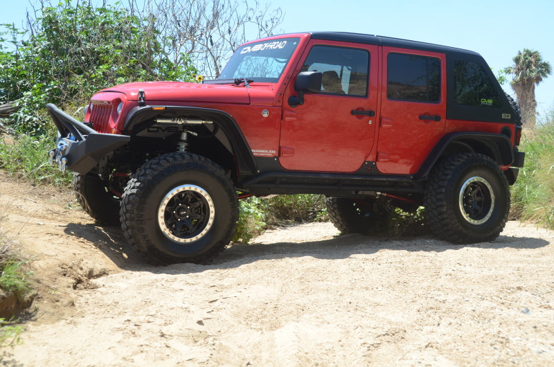 DV8 Offroad 07-18 Jeep Wrangler JK 2 Piece Fast Back Hard Top 4 Door - Black (DS Only)